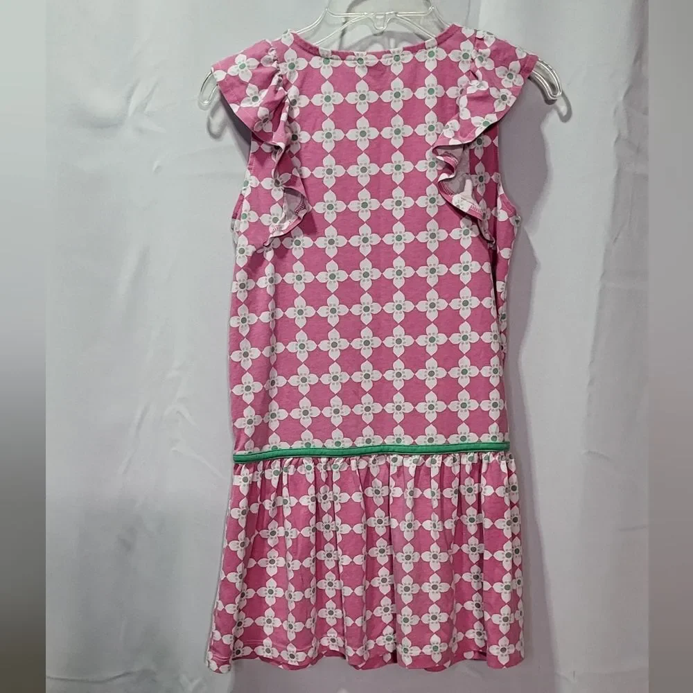 Gymboree Girls Pink Floral Ruffle Sleeveless Causal Dress Size 10 GUC